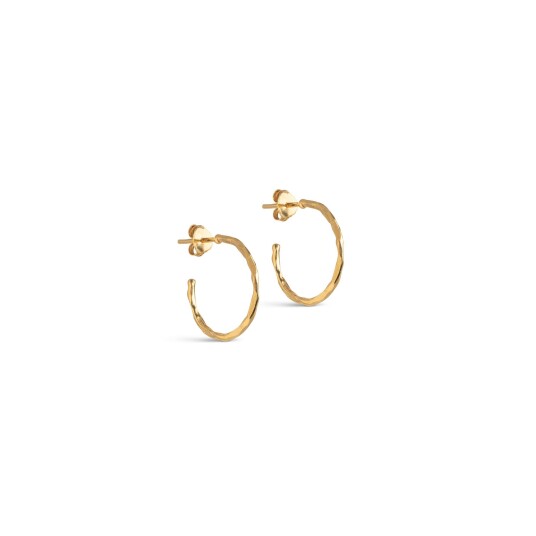 Enamel Copenhagen Organic Arena Small Hoops Gullfarge 20 mm