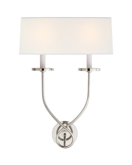 Symmetric Twist vägglampa dubbel nickel Symmetric Twist vägglampa dubbel nickel