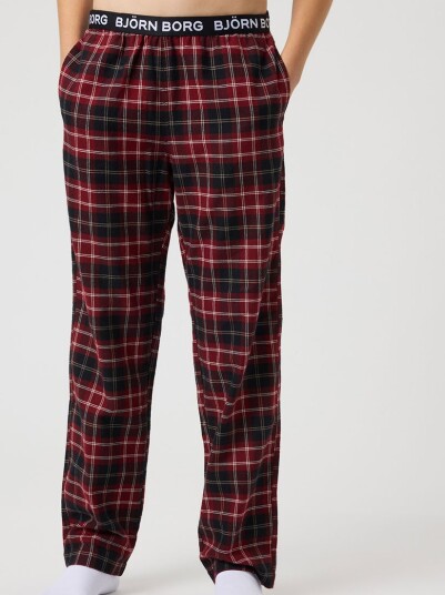 Björn Borg Core Flannel Barnepyjamasbukser Rød Størrelse 170