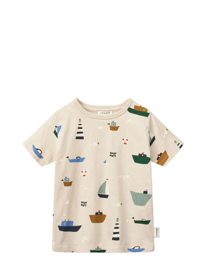 Liewood Apia Printed Shortsleeve T Shirt Cream 86/92 Liewood Apia Printed Shortsleeve T Shirt Cream 86/92