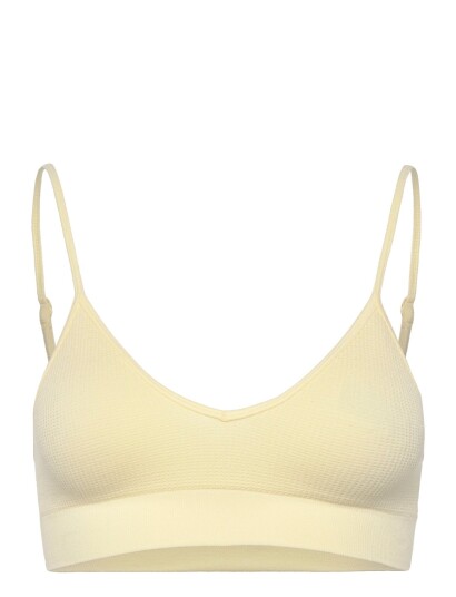Organic Basics Seamless Waffle Triangle Bralette Yellow L