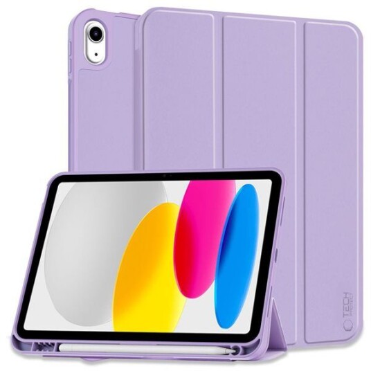 iPad (2022) Tech-Protect SmartCase Pen Tri-Fold Folio-deksel Violet