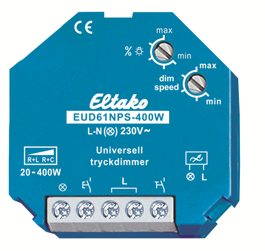 Eltako 61100831 Boksdimmer UNI 20 400 W Belysning