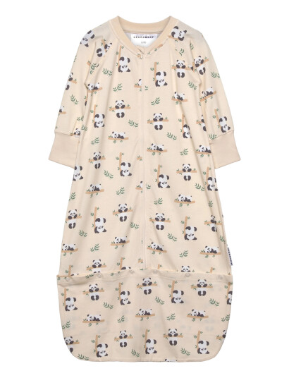 Geggamoja Bamboo Sleep Bag Beige Panda - Beige - 74/80