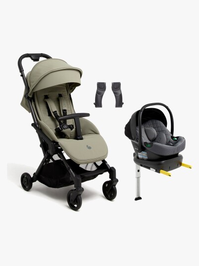 Beemoo Easy Fly Lux 4 Trille Inkl. Route I Size Babybilstol & Base Spring Green/mineral Grey