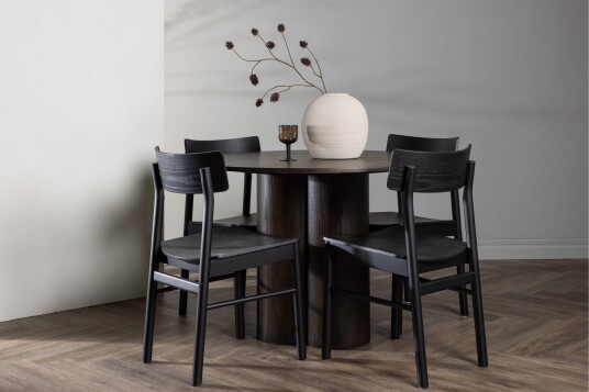 Venture Home Olivia Spisegruppe + 4 stoler Mokka