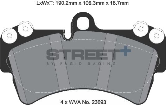 PAGID Racing T8038SP2001 Bremseklosser PAGID Racing T8038SP2001 Bremseklosser