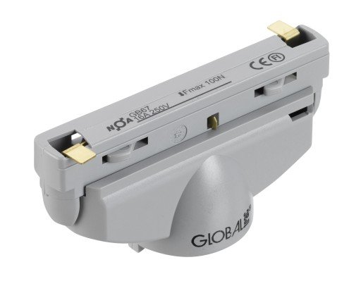 Global 1F Pendeladapter GB67-1 grå (alu) (m/nippel og avlastning)