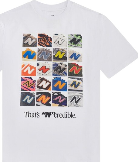 New Balance T skjorte Feiret Icons Bright White New Balance 15 16 år 170 176 T skjorte Hvit