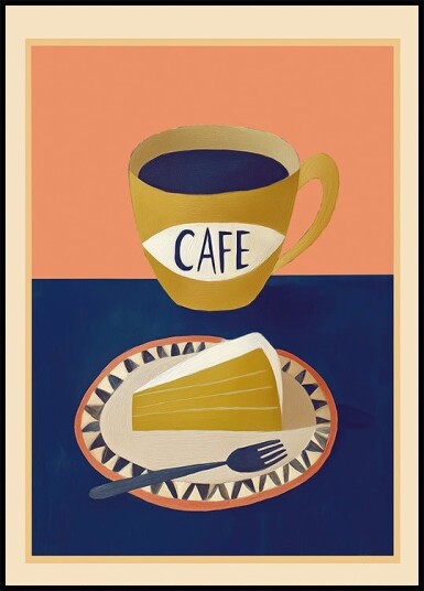Coffee With Cake Plakat Plakat / 50x70cm