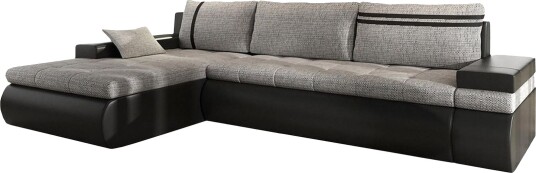 Lavona Divansovesofa Venstre - Svart/Grå