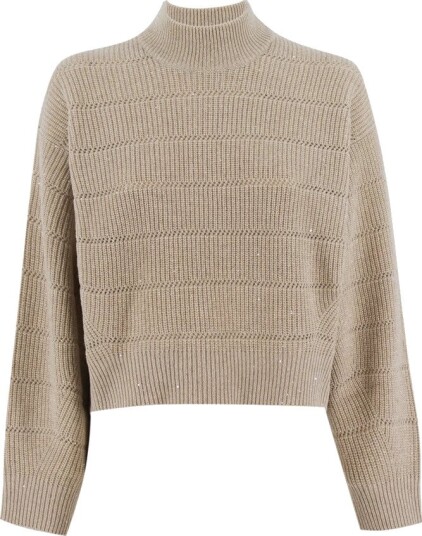Brunello Cucinelli Dame Strikkevarer Beige M,