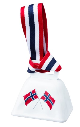 Bjelle m/bånd flaggdesign