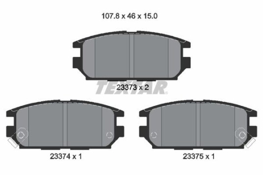 Bremseklosser TEXTAR 2337301 Bremseklosser TEXTAR 2337301
