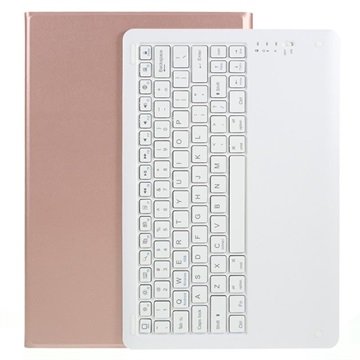 Samsung Galaxy Tab S7+/S7 FE/S8+  Etui med Bluetooth tastatur   Roségull