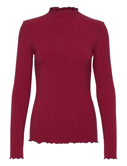 Mads Nørgaard 5X5 Stripe Trutte Tee Ls - Red - XS
