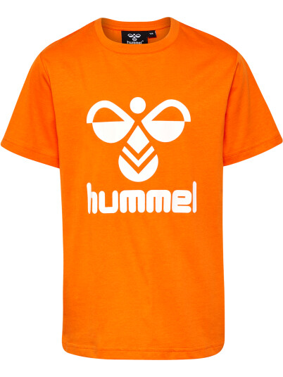 Hummel Kids' hmlTRES T-Shirt Short Sleeve Persimmon Orange 116, Persimmon Orange