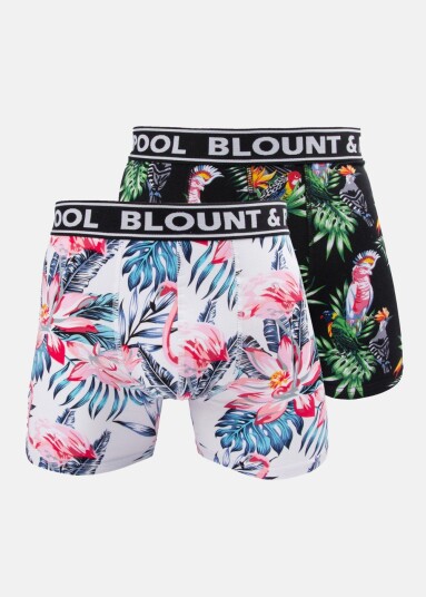 Blount & Pool Boxer Shorts Cacadua 2-Pack Black/White 2xl Underklær