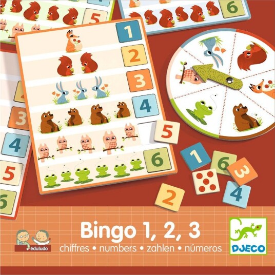 Djeco Spill Bingo 1,2 3 Tall OneSize Spill