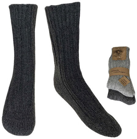 Clemente Alpakka Ullsokker Koksgrå & Grå Tykk 2-pk   Str. 43/46