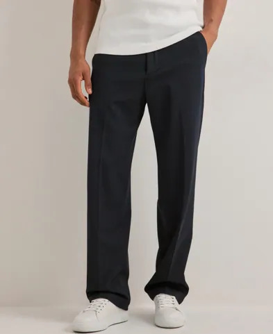 Les Deux Como Solid Slack Pants Slacks Blå