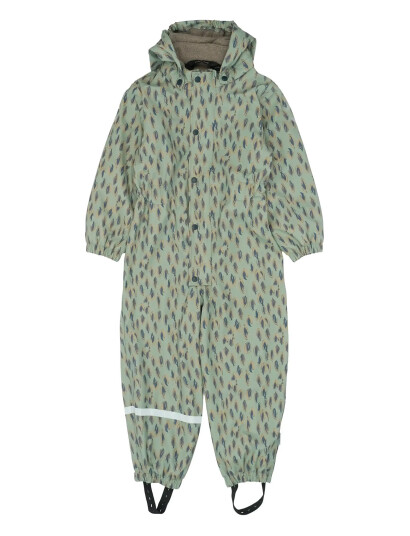 Mikk line Pu Aop Rain Suit With Fleece Green 92 Mikk line Pu Aop Rain Suit With Fleece Green 92