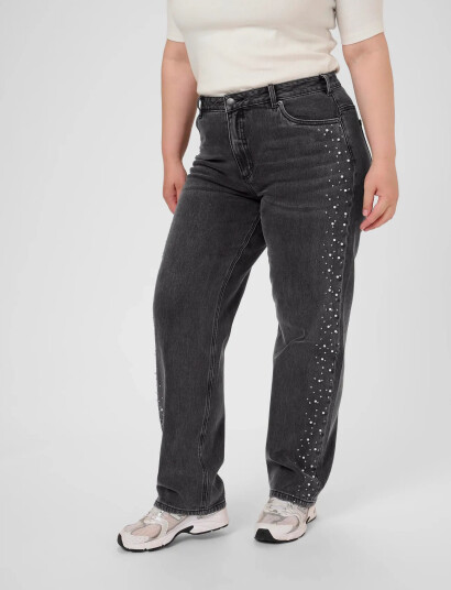 Kaffe Curve Kcpetri Straight Jeans - Grey - 46 Kaffe Curve Kcpetri Straight Jeans - Grey - 46