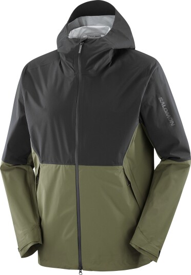 Salomon Outerpath 2.5l Wp Jkt M Deep Black/grape Leaf/ M