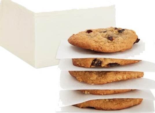 1000 Ark Bakepapir 10 x 10 cm Hvit Bakepapir i