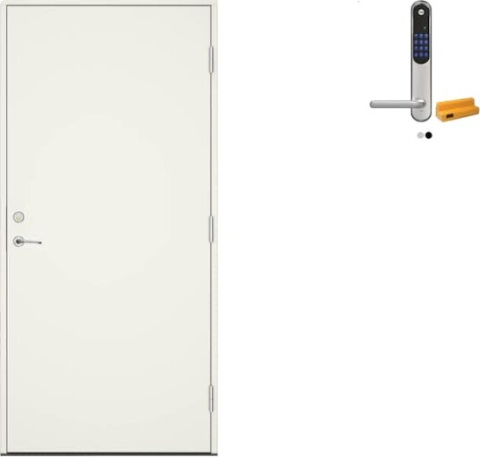Ytterdør Swedoor Clever-Line+ Muddus med Yale Doorman Classic Home