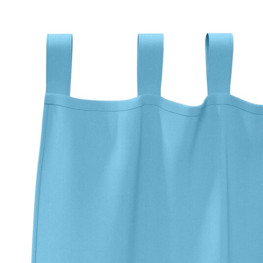  Gardiner med gardiner 2 pcs lyseblå Polyester