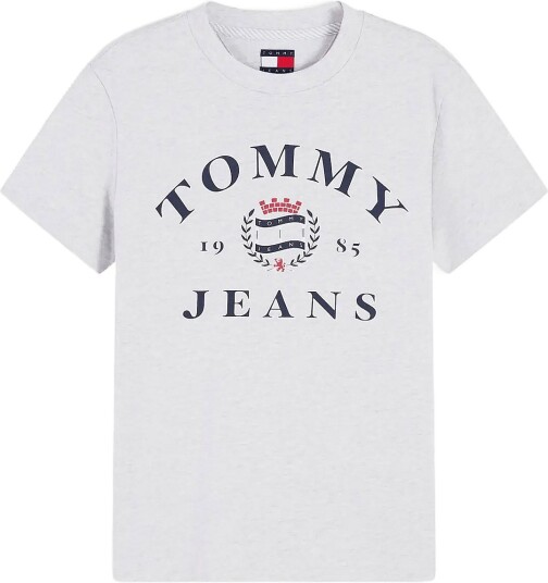 Tommy Jeans Tjw Reg Varsity Crest Ss Tee ICE GREY HEATHER S