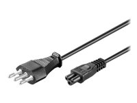 MicroConnect - Strømkabel - type L (hann) til IEC 60320 C5 - AC 250 V - 10 A - 3 m - svart