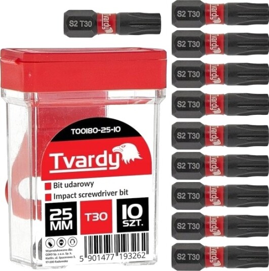 Tvardy Slagbor T30 25 Mm S2 – Boks (10/100/1200)