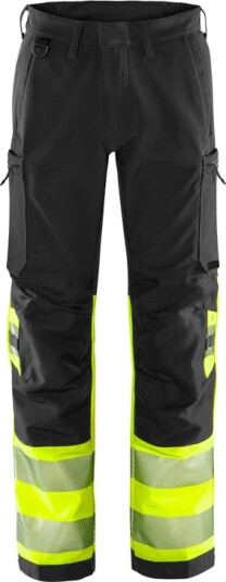 Fristads Høy synlighet Green stretchbukser klasse 1 2647 GSTP Hi Vis Gul / Svart C150