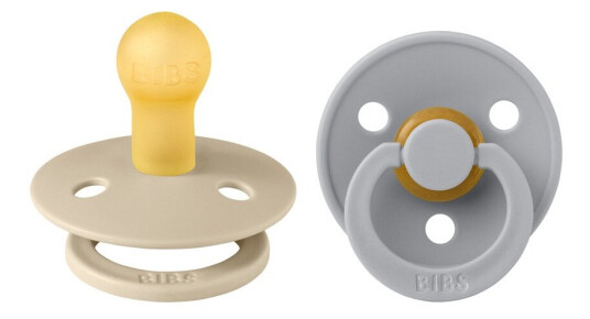 BIBS Pacifier Colour Latex Vanilla/Cloud Size 1 2pcs