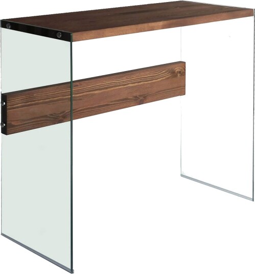 Thorold Sidebord 91 cm - Mørkebrun / herdet glass