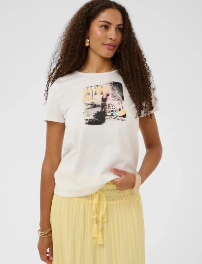 Cream Crstrina T-Shirt - Cream - XXL