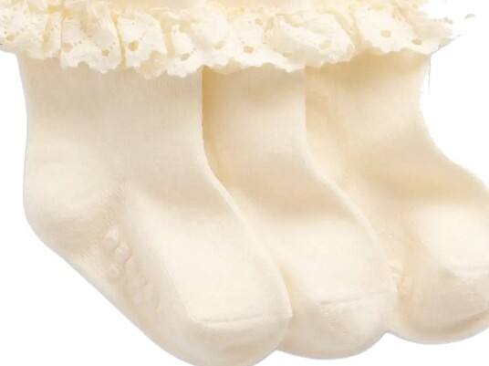 GAP Baby Socks (3 Pack) From The Gap Collection   IVORY FROST   62/74