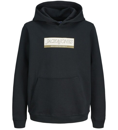 Jack & Jones Junior Hettegenser jorinWood Block Branding Sweat Svart