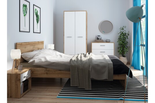 Kommode Viella Tre|Natur|Hvit