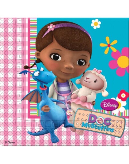 20 stk Servietter 33x33 cm Doc McStuffins
