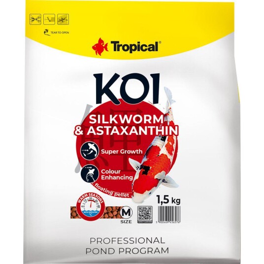 Tropical KOI Silkwarm & Astaxanthin Size M 5liter
