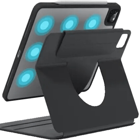 Magnetisk multilags smartdeksel for Apple iPad9 10.2-toms - Svart