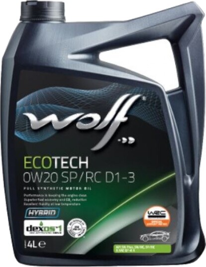 Motorolje WOLF ECOTECH 0W20 SP/RC D1 3 5L