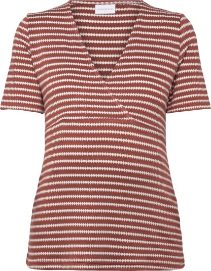 Mamalicious Mlbarbara Tess Ss Jrs Top 2F   Burgundy   M