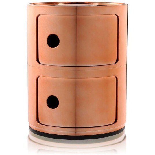 Kartell Componibili Metal Oppbevaring med 2 Rom Kobber Kartell Componibili Metal Oppbevaring med 2 Rom Kobber