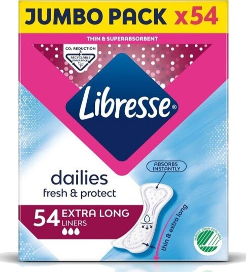 Libresse Truseinnlegg Extra Long Jumbo Pk 54stk Ekstra lang