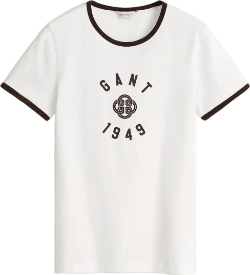 Gant Slim Ss Ringer T Shirt White XXL Gant Slim Ss Ringer T Shirt White XXL