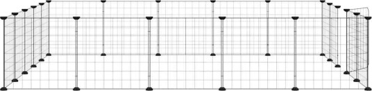 Vidaxl Dyrebur 20 Paneler Med Dør Svart 35X35 cm Stål Vidaxl Dyrebur 20 Paneler Med Dør Svart 35X35 cm Stål
